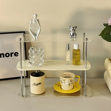 3-Tier Versatile Chic Tabletop Organizer - Detachable Perfume & Cup Holder, Storage Shelf for Home Decor